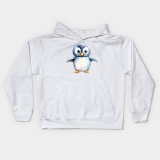 Penguin Watercolor Kids Hoodie